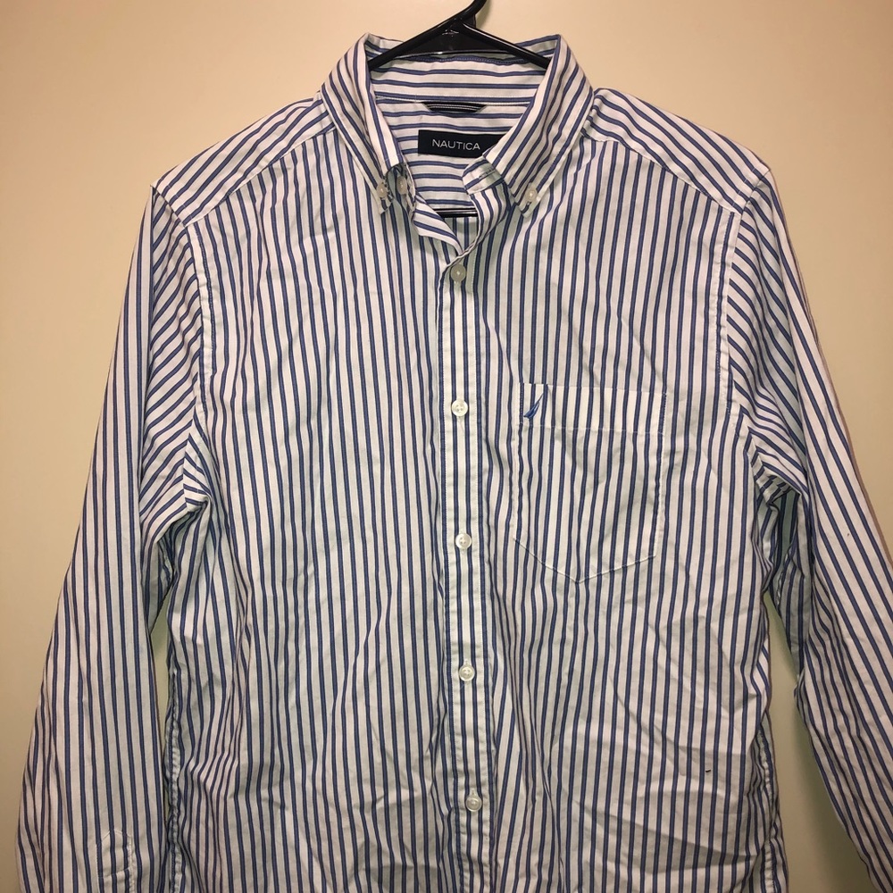 NEW Nautica Striped Button Down Top